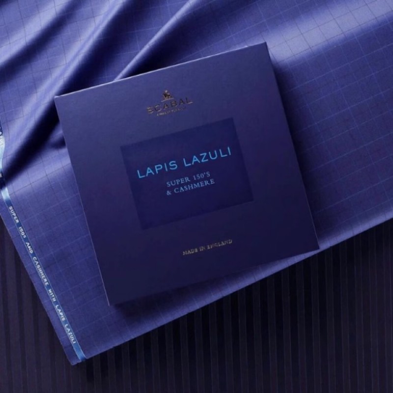 Business formal wear custom-made fabric: 150 pieces of lapis lazuli, 98% wool, 2% cashmere, 280G