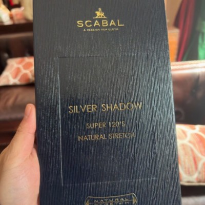 Business formal wear custom-made fabric: SILVER Shadow 120-count 100% wool 230G