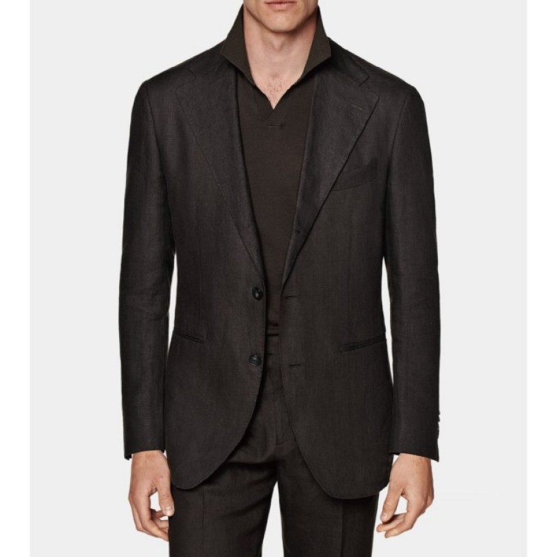 The fabric for custom-made suits is 100% linen